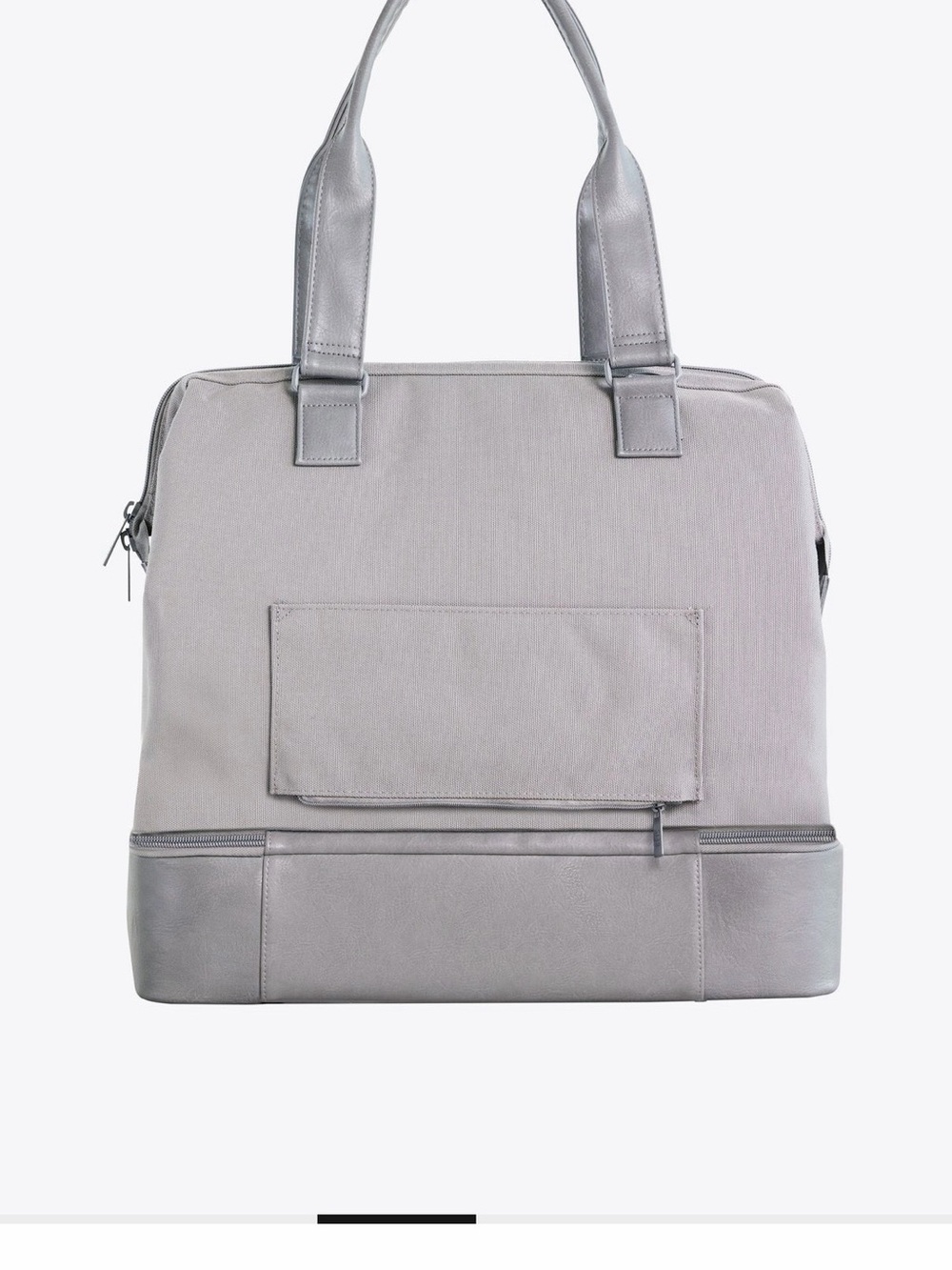 BEIS Light Gray Travel Tote with Front Pocket